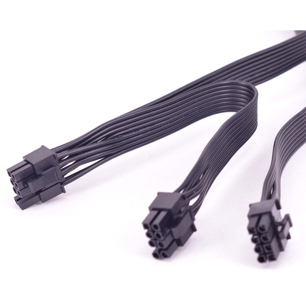 PCIe 8pin to 2 Ports 6+2Pin Power supply Cable Flat Sleeve For Seasonic FOCUS PLUS Platinum PX Series 850 750 650 550 W