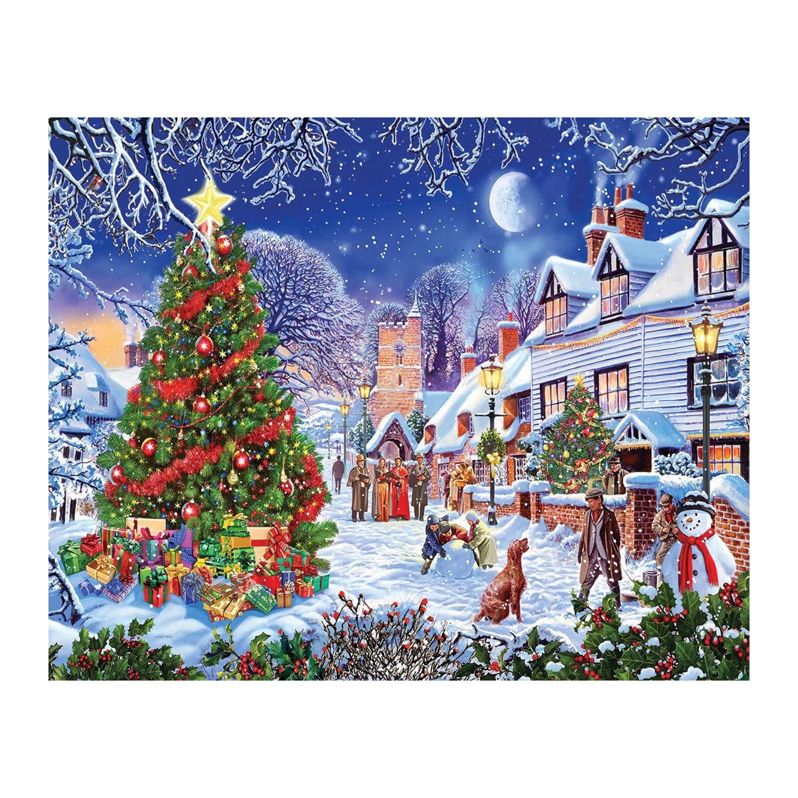 Happy Christmas 500/1000Pcs Puzzle Pieces Exercise Memory Relieve Stress Jigsaw Puzzles NIN668: C 1000pcs