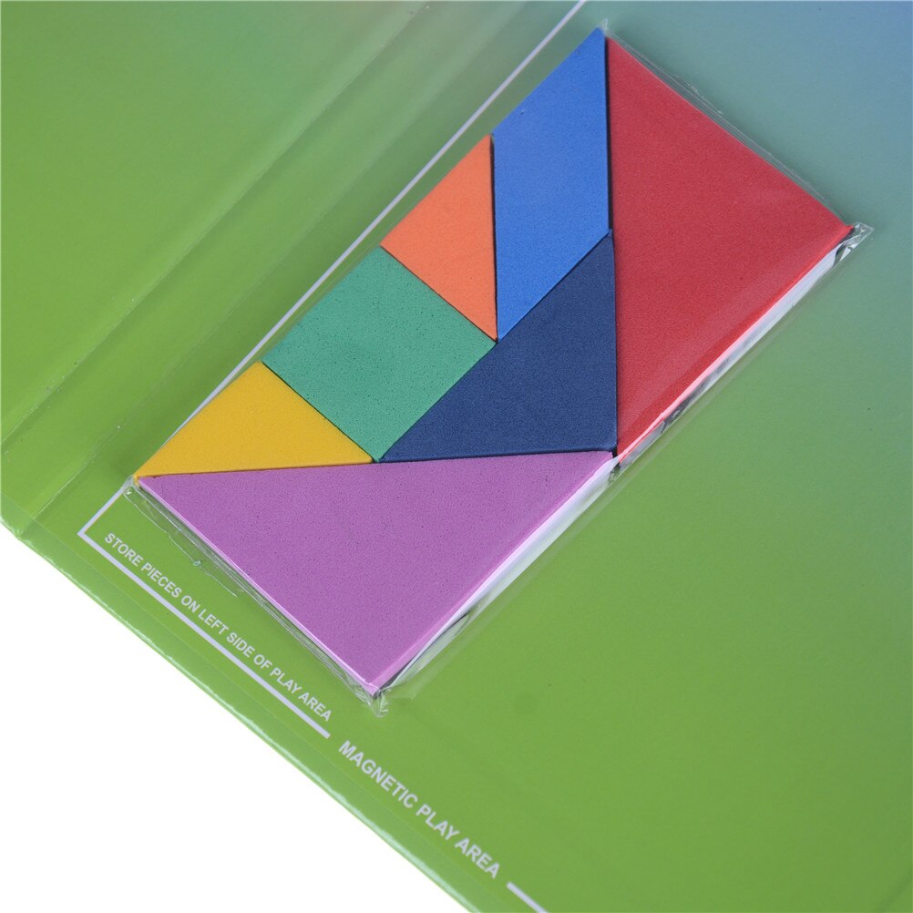 150 matematiske tangram-oppgaver magnetiske leker barn barn utfordrer iq bok pedagogisk