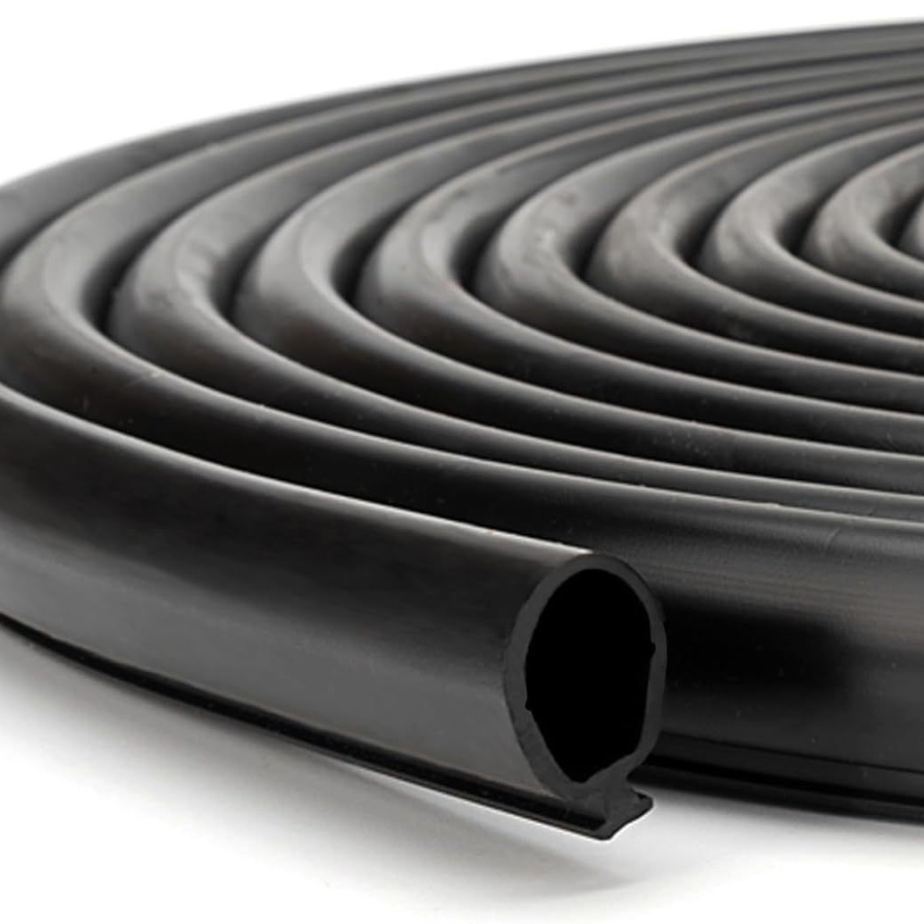 9.2 meters RV Secondary Slide-in/Slide-Out Seal Black Rubber RV Slot Weather Stripping for RV Slide-Out System Effective Seal