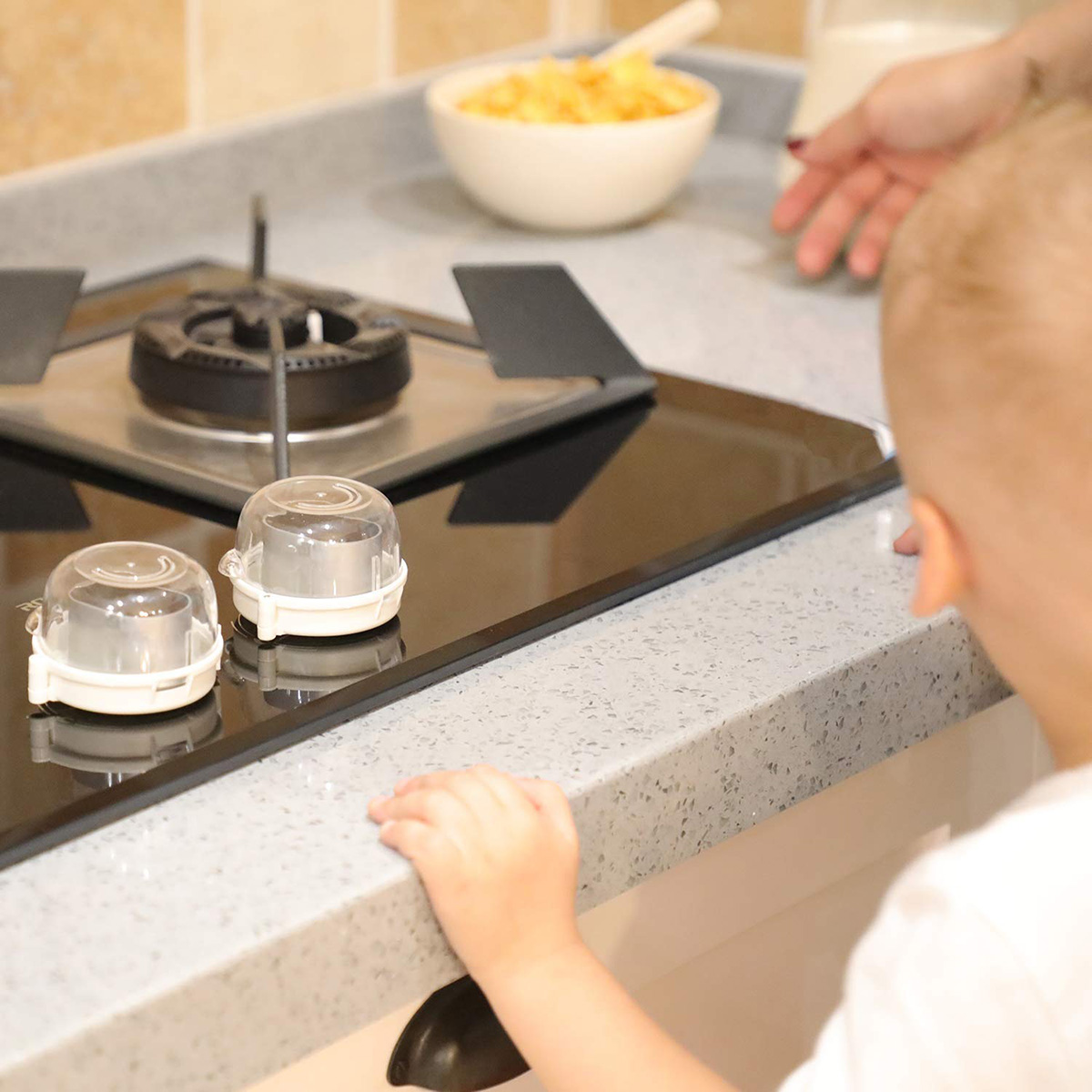 Komfur knap dækker baby børn sikkerhed ovn gaskomfur knop beskyttelse låse til børne småbørn køkken sikkerhed