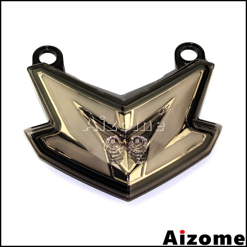 Luz LED trasera integrada para motocicleta, lámpara de parada roja, intermitentes, para Kawasaki Z800 Ninja ZX6R 636: Smoke