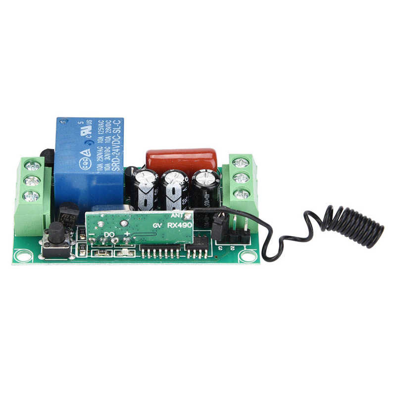 Przekaźnik bezprzewodowy 1CH RF 4 odbiorniki + 2 nadajniki pilot zdalnego sterowania 220V