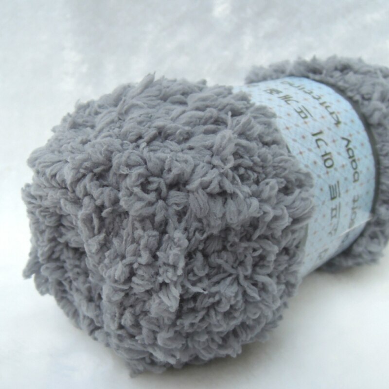 50g chunky imiteret pels kashmir hånd strikkegarn super blødt hvidt akryl plysgarn til fleece tæppe hæklet vinter sweater: 2