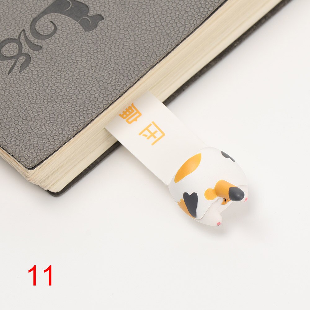Marcapáginas con dibujos de animales para niños, marcador de libros con de animales, perro, gato, hámster, zorro, trasero, Marcadores de libro, artículo de lectura de libros,: 11
