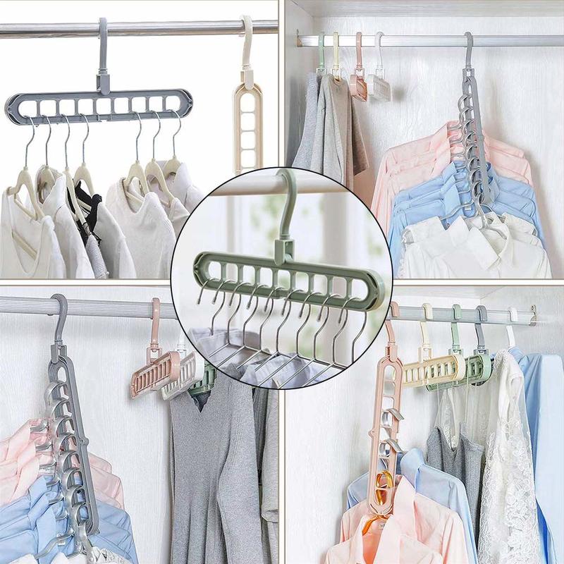Perchas mágicas para ahorro de espacio, organizador inteligente multifuncional para armario, colgador de ropa en cascada de primera