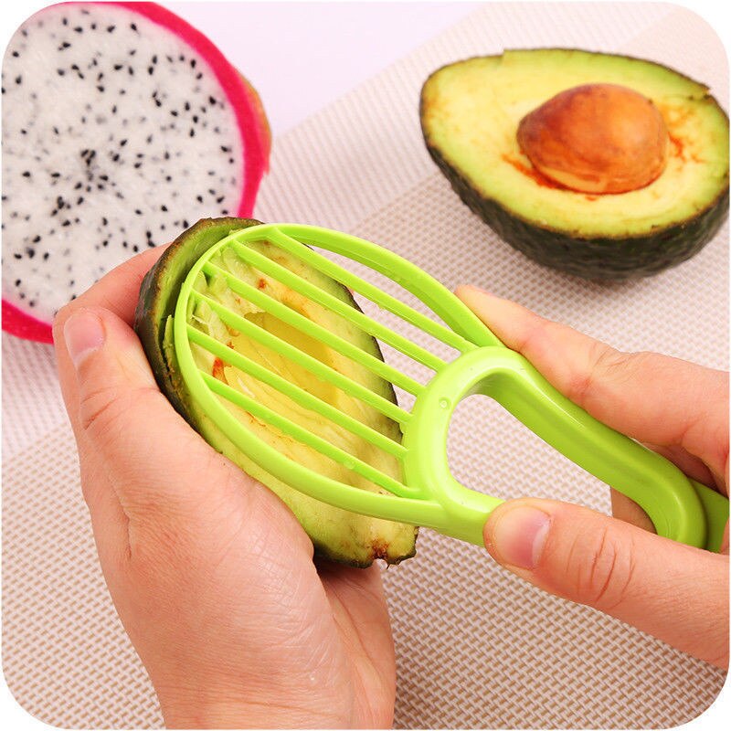 Multifunktionel 3 in 1 avocadoskærer smør frugtskræller skærer køkkenværktøj papirmasse separator plastikkniv madlavningsgadgets