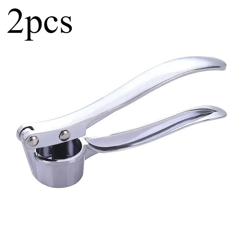 Stainless steel manual small garlic press for pounding garlic paste, kitchen supplies, manual garlic press kitchen items: light green