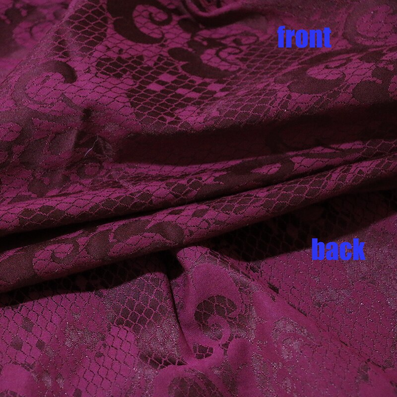 50cm*125cm Wine Red Jacquard Brocade Fabric Floral... – Grandado