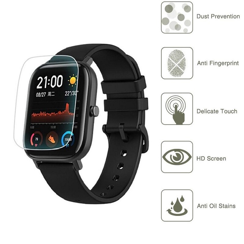 5 pièces Film Hydrogel écran protecteurs pour Amazfit GTS 2 Mini 2e (non verre trempé) Amazfit GTS 2e 2 Mini protection écran protecteur feuille de Film
