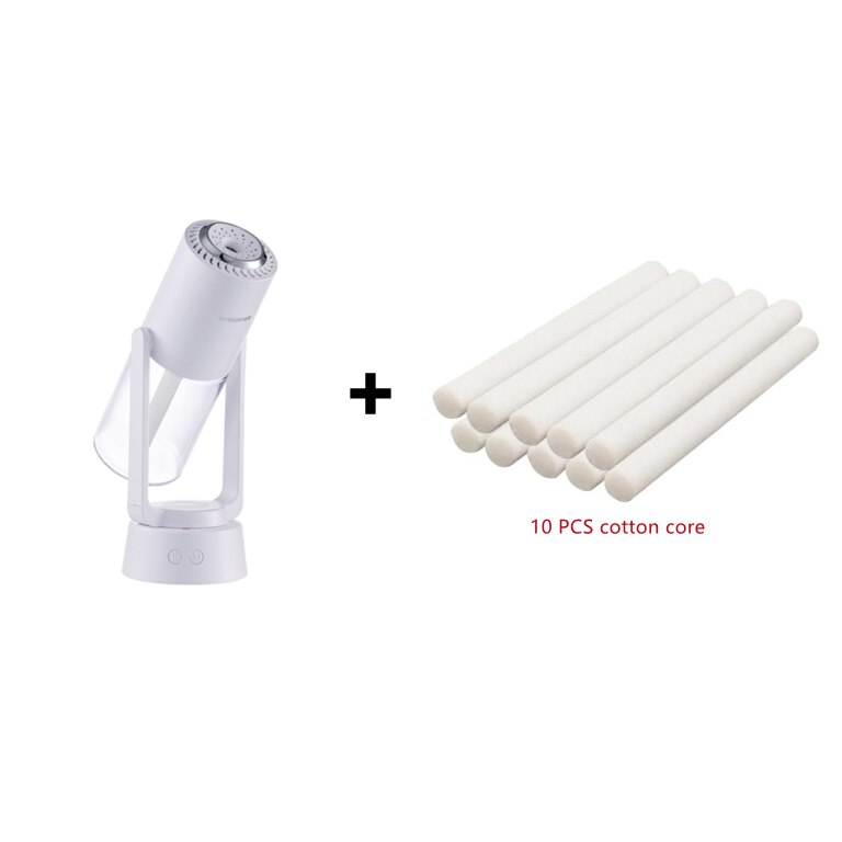 Auto-Rotate Draadloze Magic Shadow Luchtbevochtiger Usb Mist Spuiten Projector Lamp Ultrasone Cool Mist Maker Geurverspreider Voor Thuis: White 10filter