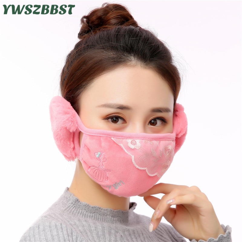 Kvinder øreprop tøj tilbehør kvindelige øreprop maske blonder plus fløjl kvinder vinter øreprop wrap band øre varmere øreprop