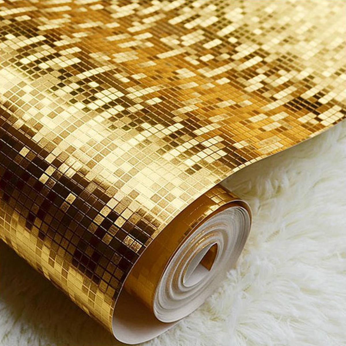 Luxe-Zilver-Goud-Folie-Mosaicbackground-Flicker-Vinyl-Muur-Papier-Moderne-roll-Hotel-Plafond-Decoratieve-Wallpaper-Roll