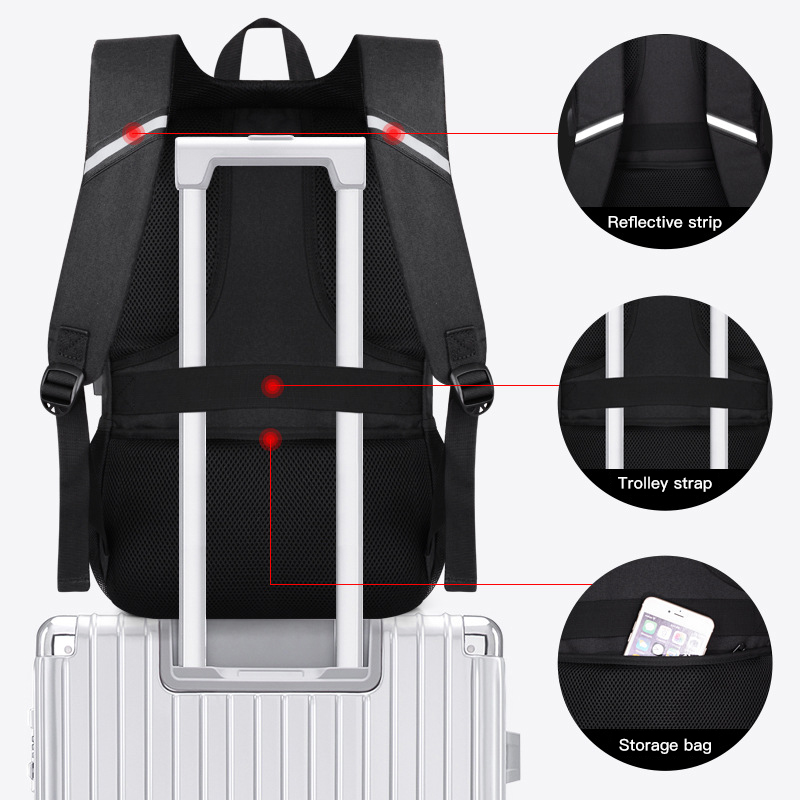 Sac à dos de Skateboard antivol avec verrouillage par mot de passe, chargeur Usb, à bandoulière, pour loisirs, voyage, ordinateur, Longboard, pour hommes et femmes