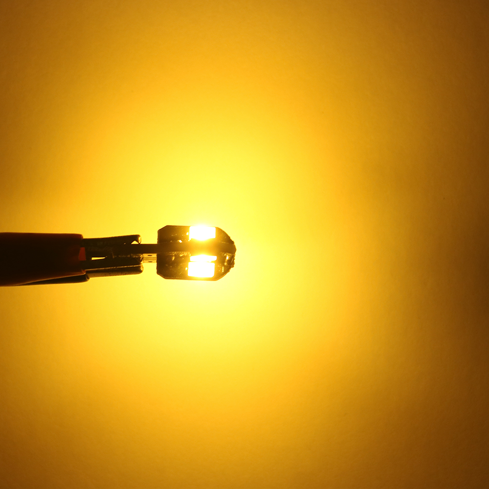 10 stk.  w5w t10 led canbus uten feil 5 w 5 12v 2w 600lm supersterkt bilinteriør sidelys  l22 lys 194 3030 smd bilpære hvit gul rød