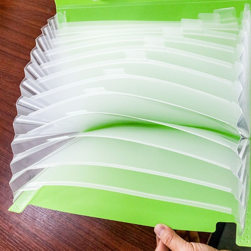Handheld Expandable Multi-layer File Folders 2 Sheets Sticky Index Tabs 300 Sheets Capacity for School Business Travel