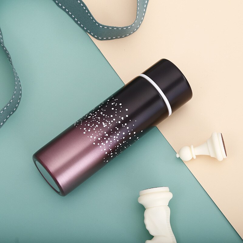 kreskówka Thermo składany kubek przenośny kubek termiczny ze stali nierdzewnej robić kawy herbata kemping izolowany mini termos butelka: J