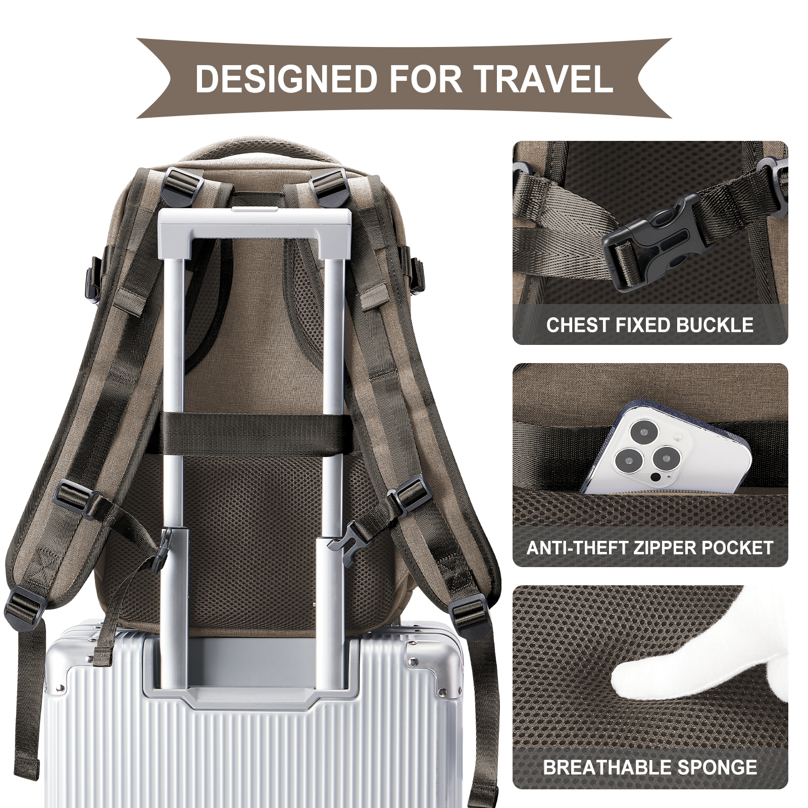 Torba kabinowa, 40*20*25, plecak podróżny, plecak męski, torba podróżna służbowa, torba na komputer dla studentów, wielokolorowa