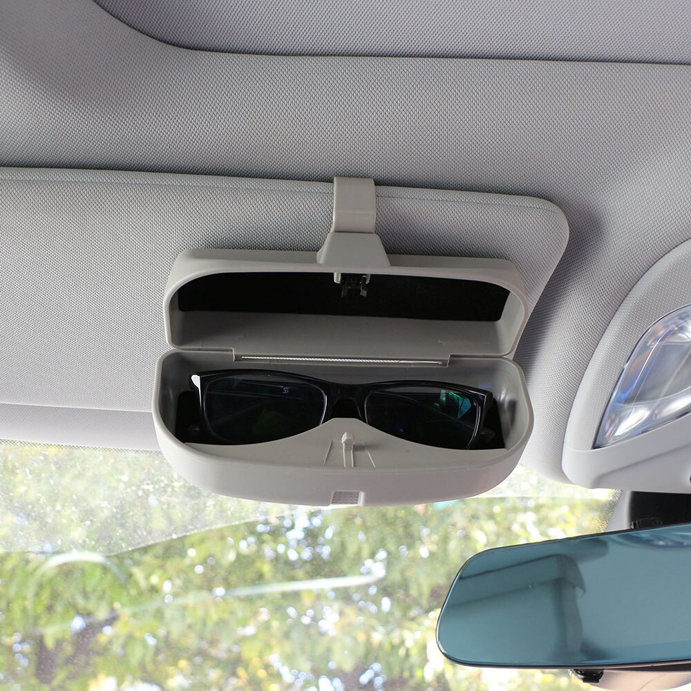 KIQI Car Sunglasses Case Eyeglasses Glasses Holder Box for Cadillac CTS XTS SRX ATS CT6 ESCALADE XT4 XT5 XT6 Escala Elmiraj ELR: Common Gray