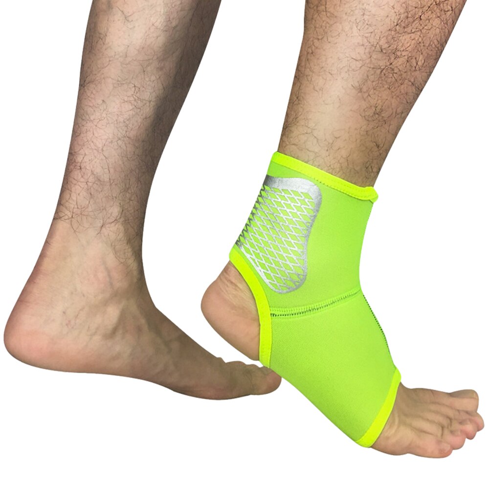 Unisex Outdoor Sport Enkelletsel Brace Voet Ondersteuning Bandage Pees Strap Guard Brace Protector Split Verstuiking Wrap: green / L(42-45)