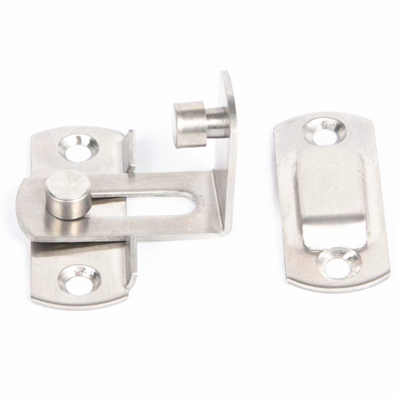 5 unids/lote de acero inoxidable, 90 grados, hebilla de ángulo recto, Perno de puerta de gabinete de ventana