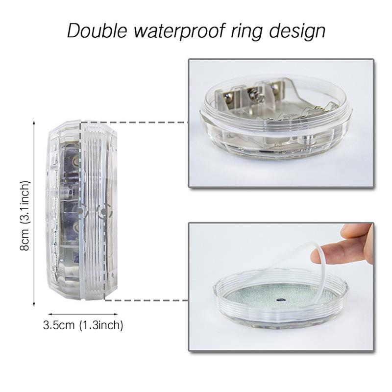 Led Remote Controlled RGB Submersible Light Battery Operated Underwater Lamp Multicolor Submersible Diving Waterproof LED Lamp