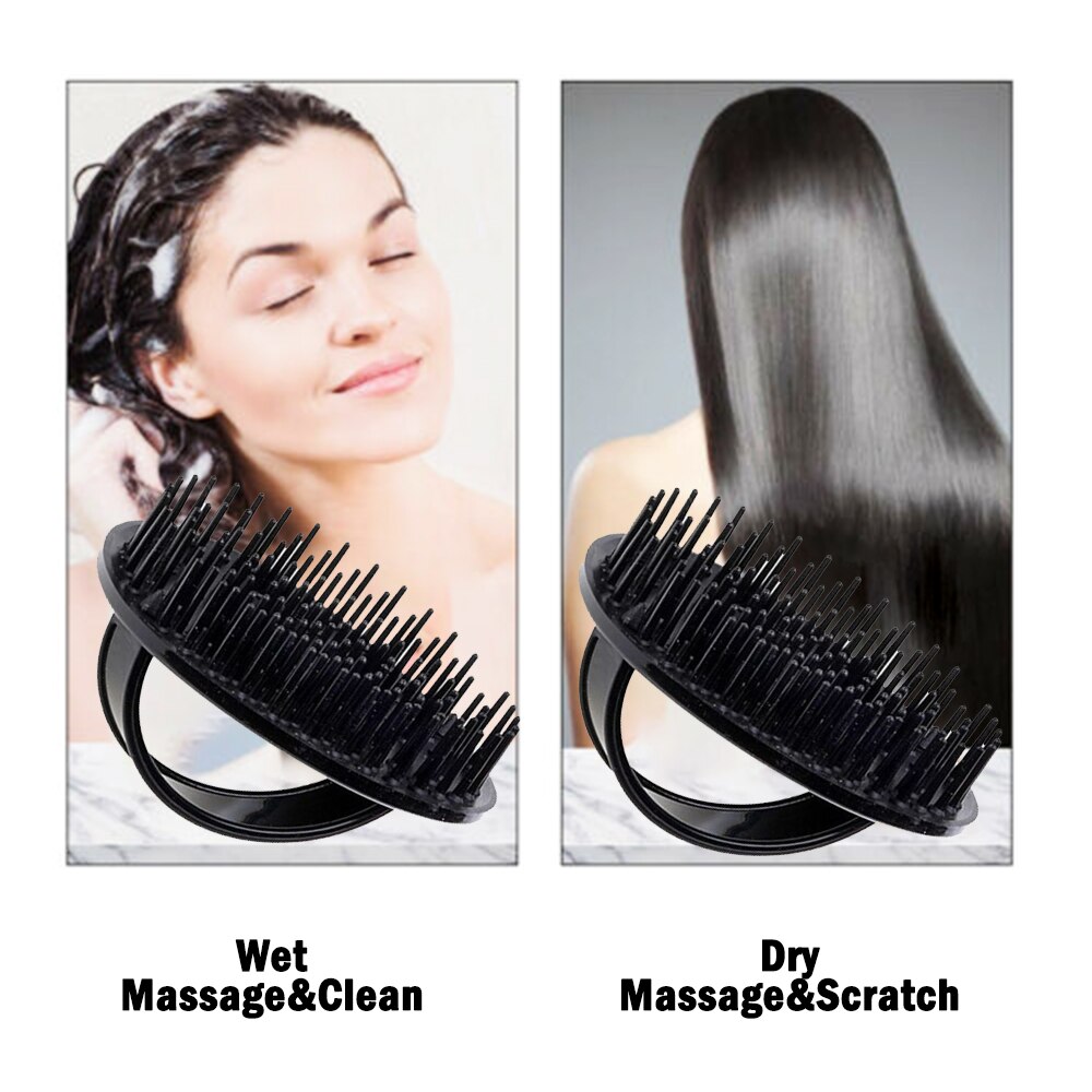 1Pcs Wassen Haar Massager Combs Ronde Plastic Shampoo Hoofdhuid Douche Body Baard Shampoo Borstel Haar Styling Tools