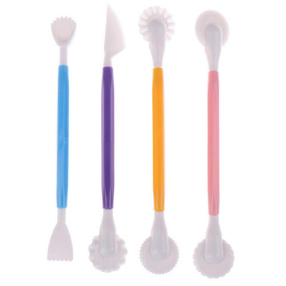 4 Pcs Pastry Carving Cutter Fondant Cake Sugar Craft Modelling Gereedschap Klei Bakvormen Fondant Decorating Tool Mode