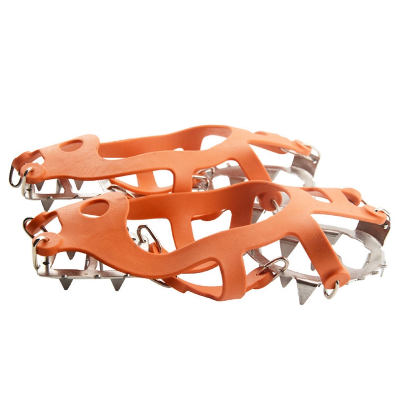 AUAU-18 Teeth Ice Gripper Spike for Shoes Anti Slip Climbing Snow Spikes Crampons Cleats Chain Claws