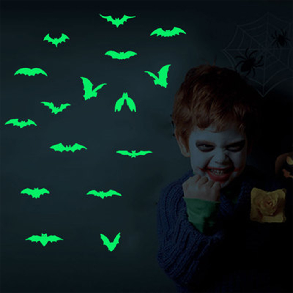 Halloween Glow In The Dark Venster Decals Lichtgevende Stickers Voor Halloween Thema Party: Paars
