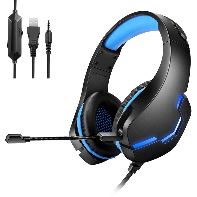G10 Head-Mounted Gaming Headset Microphone Wired Stereo Bass USB Headset for PS4/PS5 Computer PC Laptop