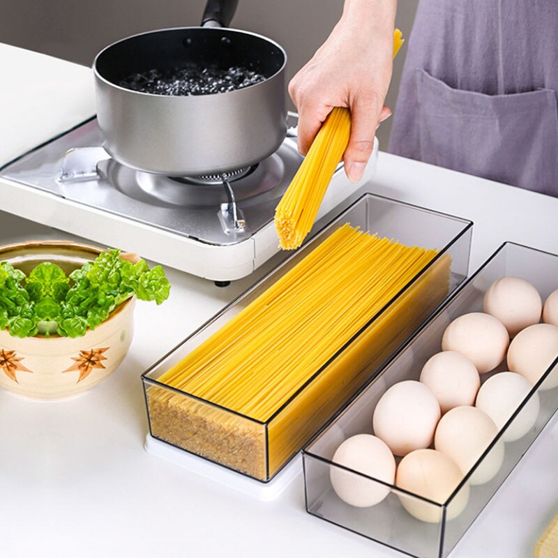 Kitchen Pasta Storage Box Rectangular Sealed Box Containing Measuring Tank Rectangular Storage Box