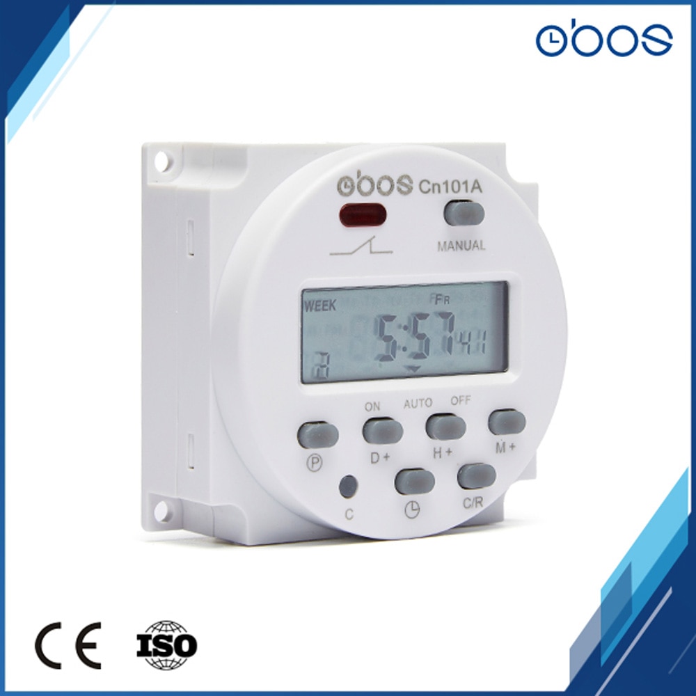 Temporizador digital programable, Temporizador Semanal de 12V, no necesita reinicio con 16 veces de tiempo de encendido/apagado, Unidad de 1min-168H