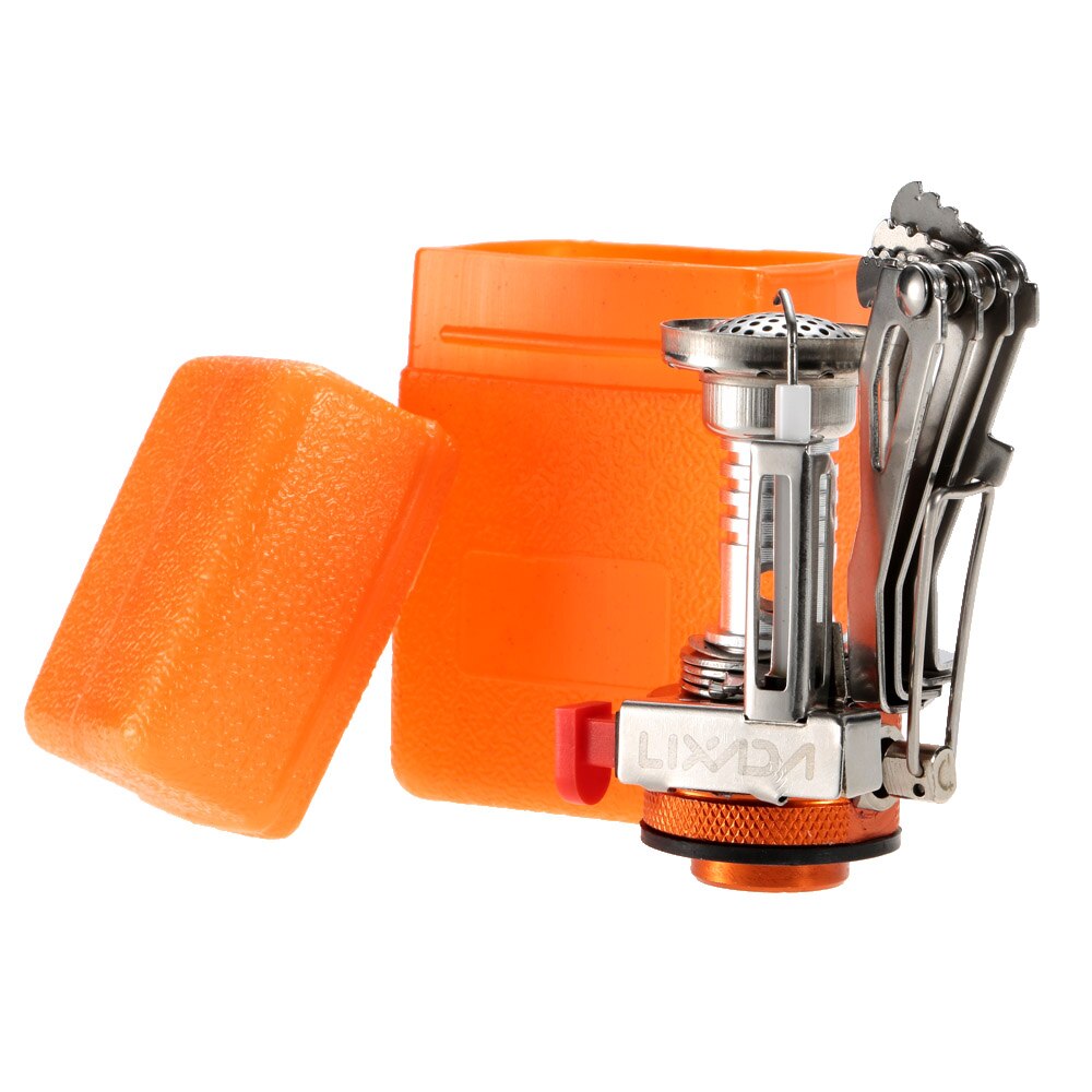 Lixada-estufa de Gas para acampada, Mini quemador de cocina al aire libre de bolsillo ligero, plegable, 3000W