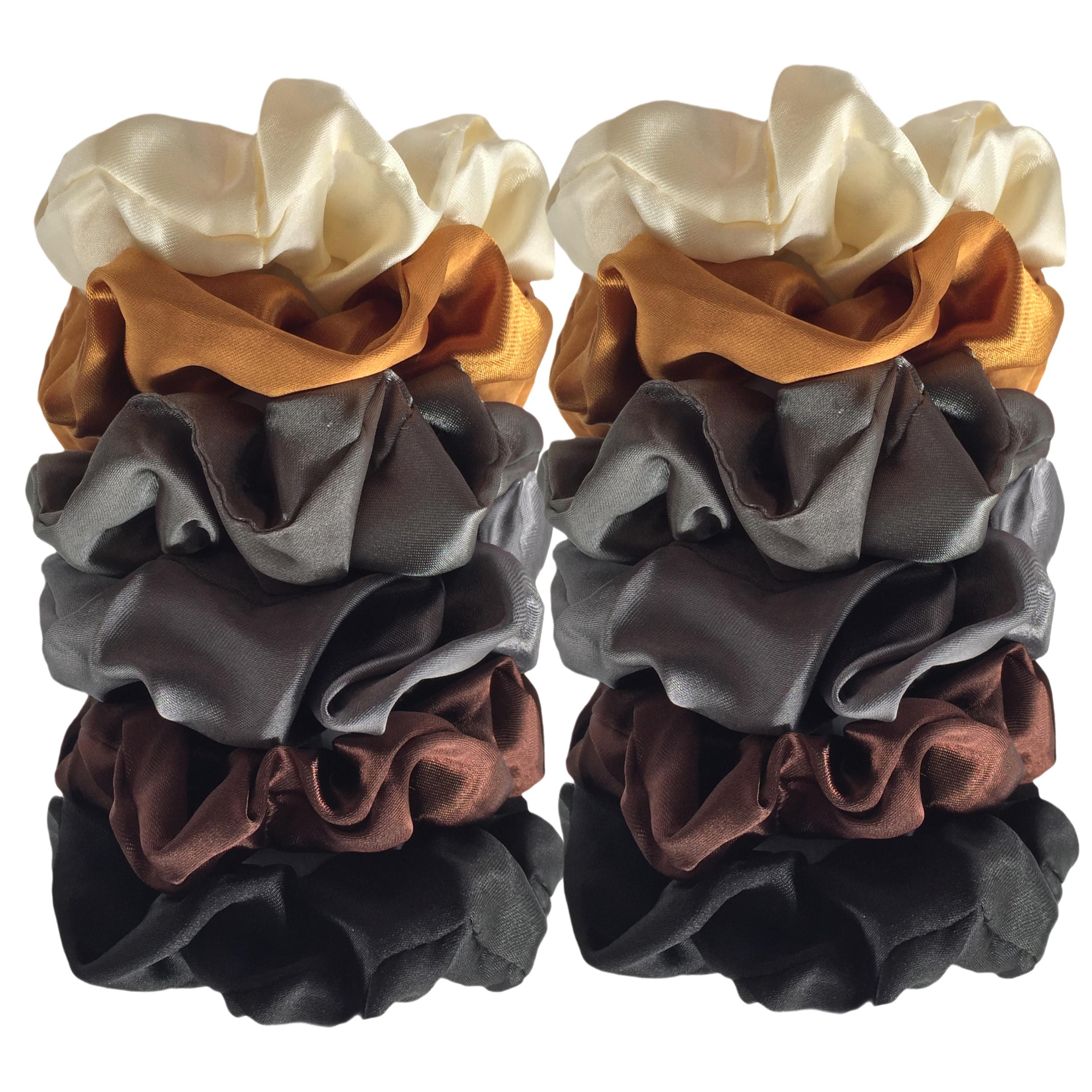 12PCS Soft Satin Colorful Intestine Hair Band Hair Accessories hair scrunchies Headwear For Ponytail Cute Causal Women: Pink