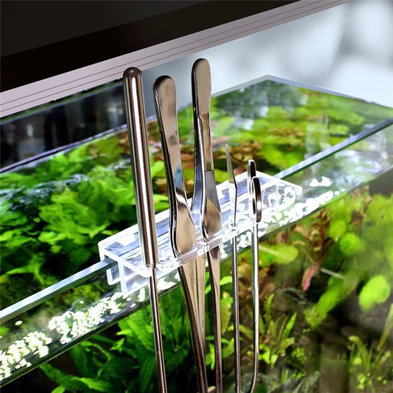 Aquarium Schaar Pincet Gereedschap Aquarium Planten Golf Schaar Water Gras Roestvrij Reinigingsgereedschap Houder Aquarium Accessoires