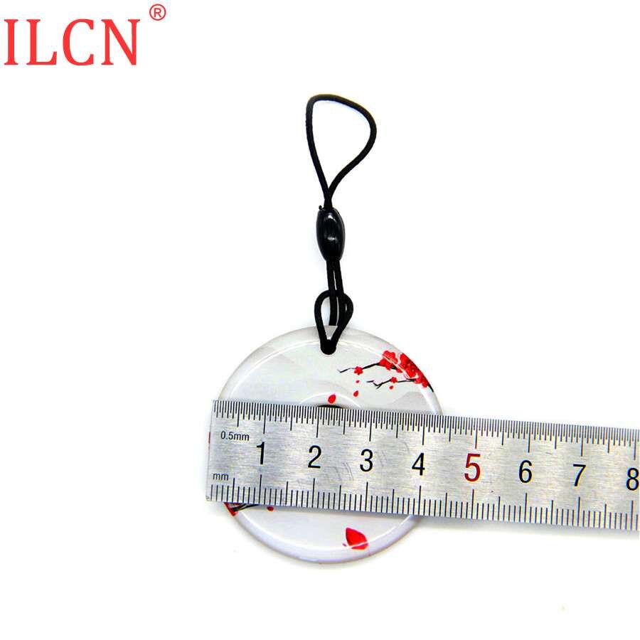 125khz ID Readable Circular Waterproof Keyfob Key Ring RFID Token Tag EM4100 TK4100 Keychain Access Control Tag Fast 1