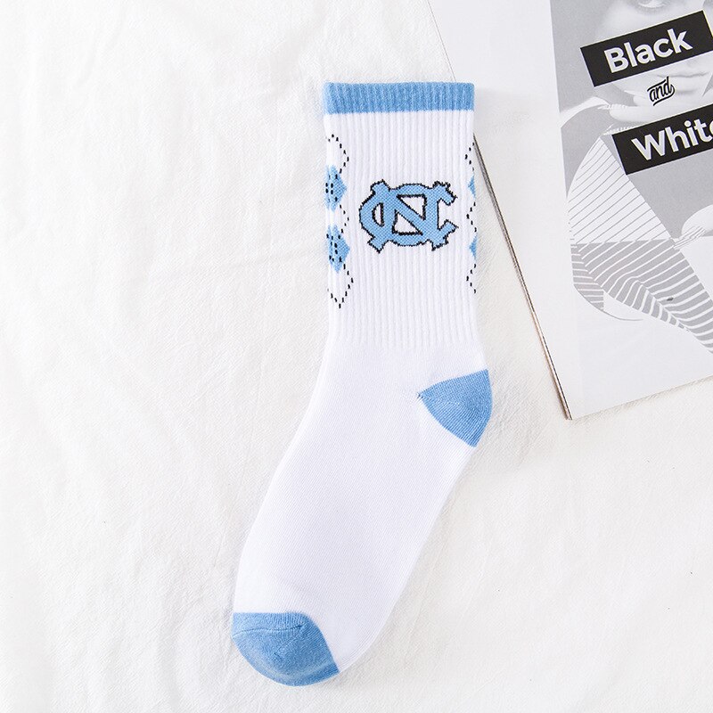 Mode Harajuku Bliksem Sokken Cartoon Grappig Hip Hop Skateboard Sok Unisex Straat Katoen Sport Sok Casual Crew Koppels Soxs: aj3 white