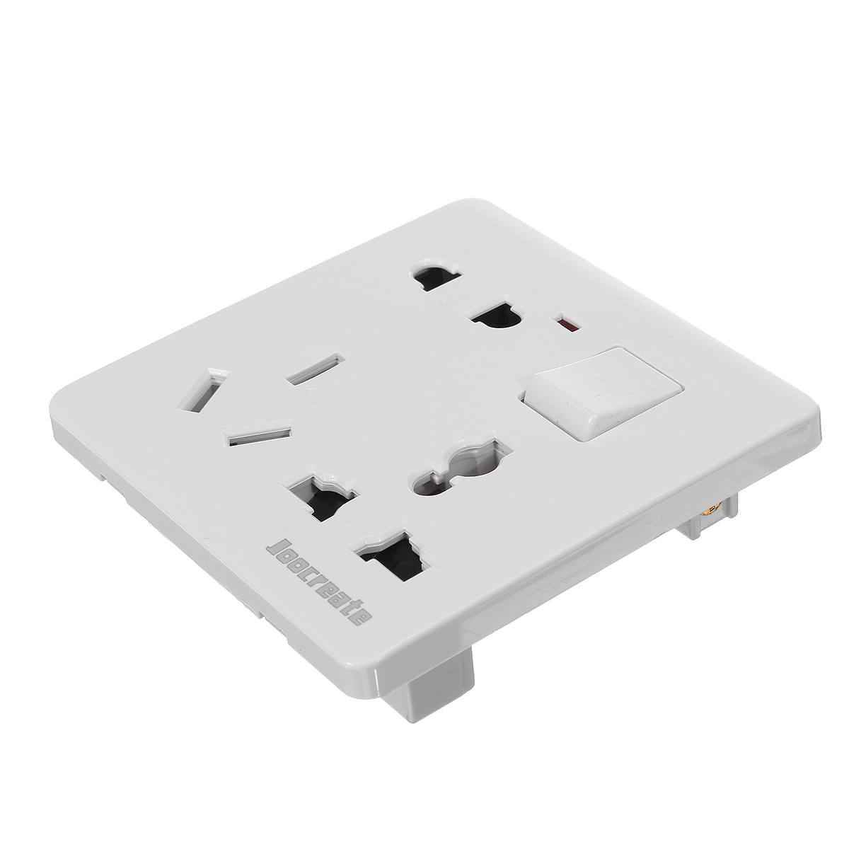 Os / au / uk / eu / kina stikkontakt stikkontakt med hovedafbryder 250v 16a afbryder stikkontakt pc flammehæmmende materiale