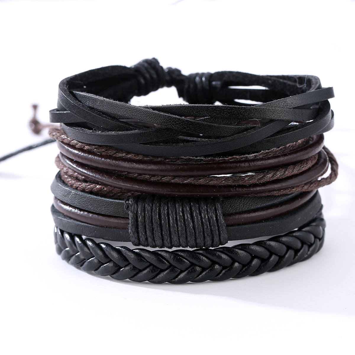 4pca/Set Armbanden En Armbanden Heren Lederen Armbanden Pulseira Masculina Sieraden Charm Bileklik Pulseiras Vriendje Vriendin