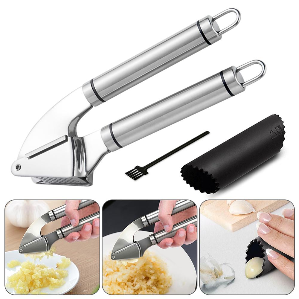 Knoflookpers Rvs Knoflook Vleesmolen Tool Professionele, Food Grade 304 Echt Roestvrij Staal Knoflook Crusher Knijper