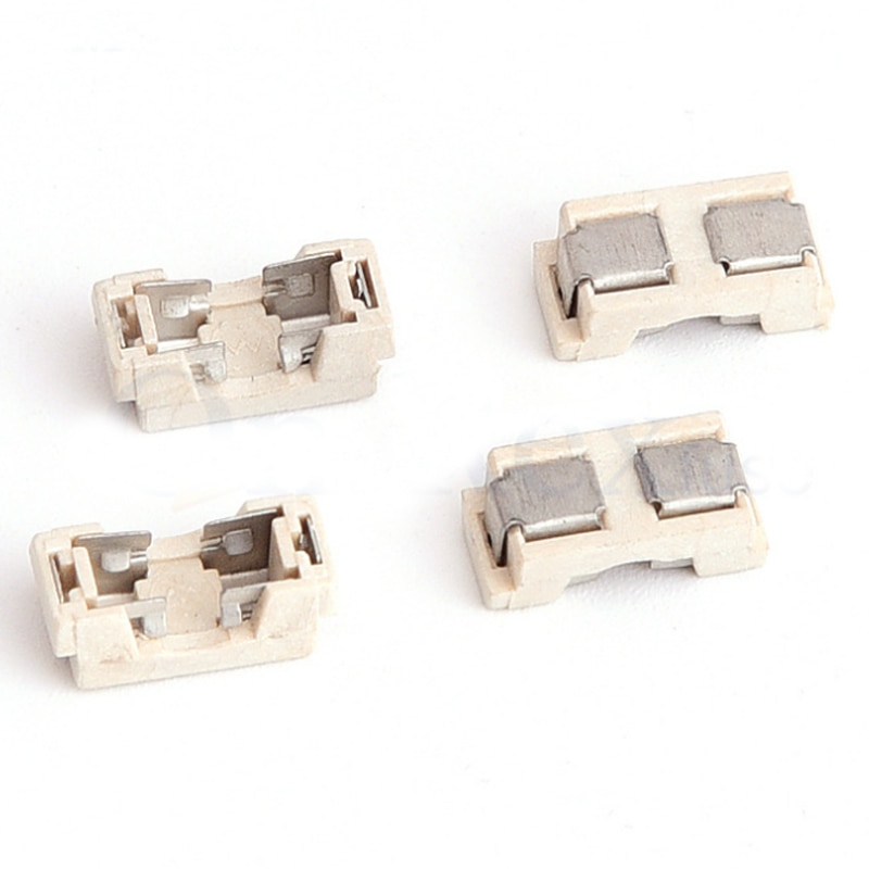 100pcs 1808 SMD Fuse Holder Socket Box Base Transposon 6.1x2.69mm Plastic Shell High Temperature Resistance