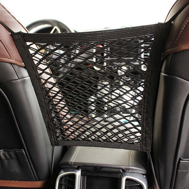 Car Trunk Cargo Net Mesh Drive Organizer Ceiling Storage Net Pocket Roof Interior Bag Auto Universal Multifunction: seats net  2 layers