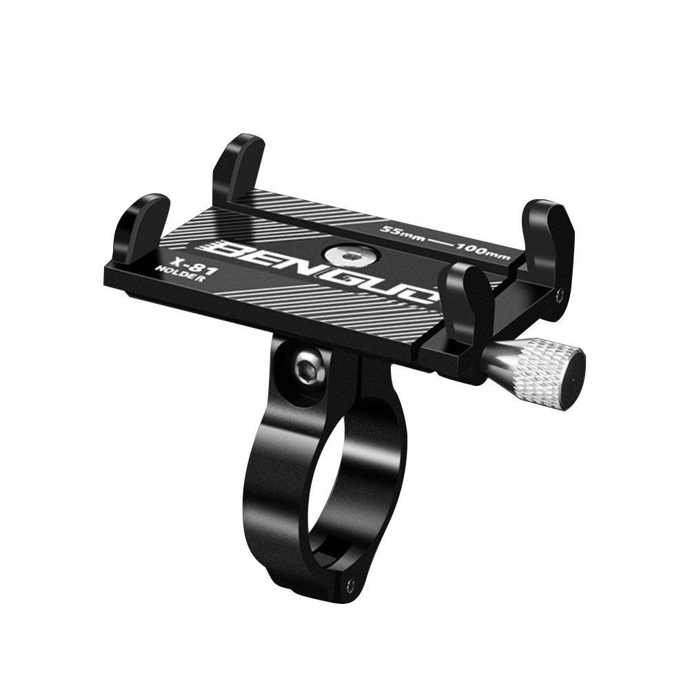 Bike Mobile Phone Holder X-81 Motorcycle Bicycle Handlebar Clip Stand Electric Scooter MTB Mountain Bike GPS Mount Phone Bracket: Black