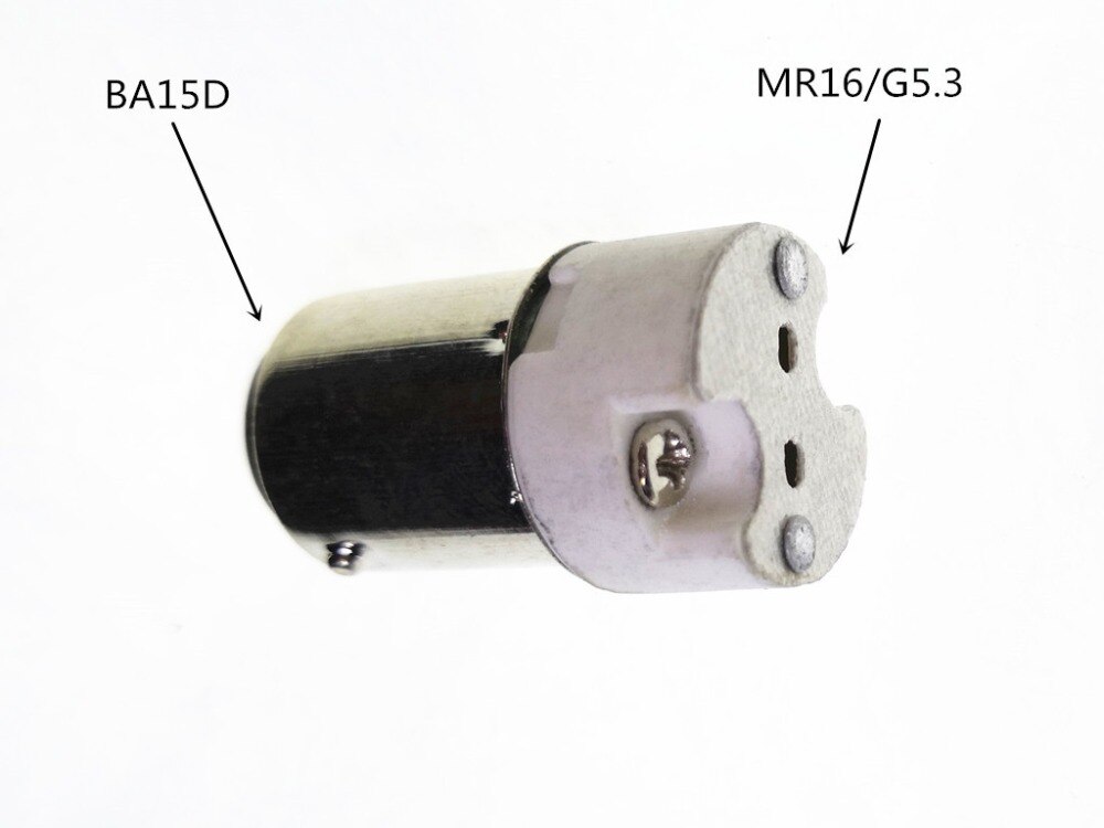 Ba15d-mr16 lampeholderkonverter  ba15d drej til  g5.3 lampeholder  b15d til  g5.3 base  b15 to mr16
