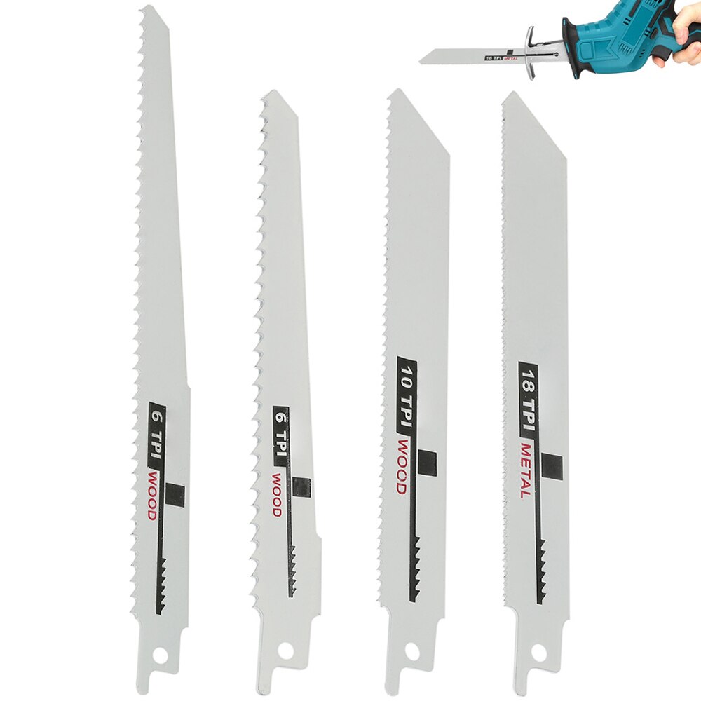 4/10Pcs Reciprocating Saw Blade High Carbon Steel Bimetal Parts for Wood Metal Multi Saber Saws Cutting Power Tools Accessories