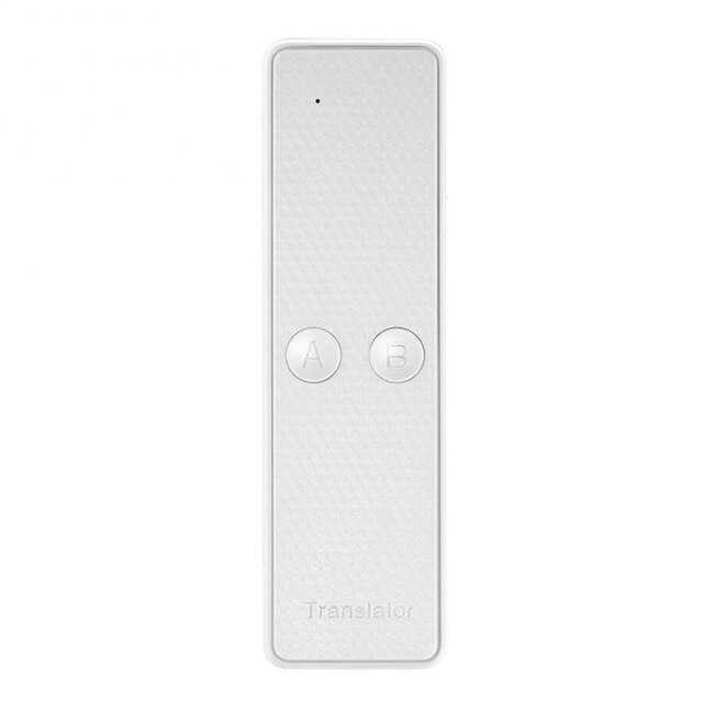 Portable Mini Wireless Smart Translator 68 Languages Two-Way Real Time Instant Voice Translator APP Bluetooth 4.2 Multi-Language: White
