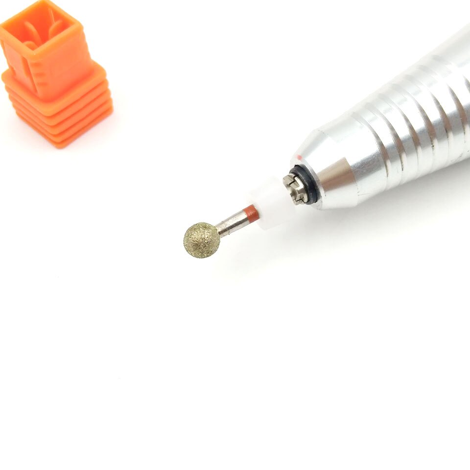 HYTOOS, 5,0mm, Bola de diamante, broca para uñas, fresa rotativa, limpieza de cutícula, cortadores para manicura, accesorios, herramientas de belleza para uñas, molinos