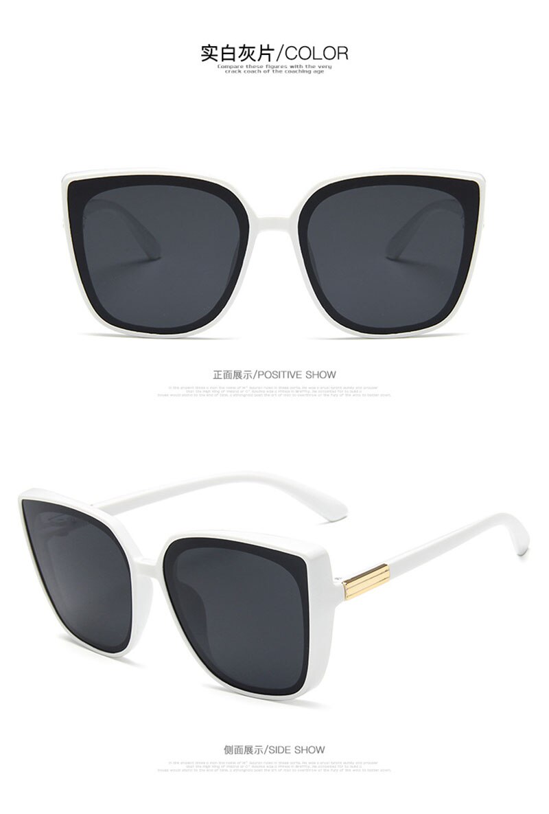 Gafas de sol de cara grande para hombre y mujer, lentes de sol de tendencia europea y americana, retro, con personalidad,: 6