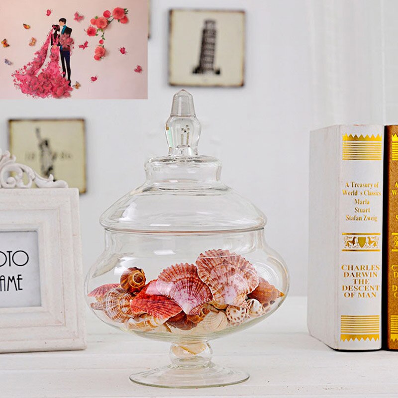 European Transparent Glass candy jar with Wedding dessert decoration candy, snacks, dried fruit jar Storage tank 3PCS/set